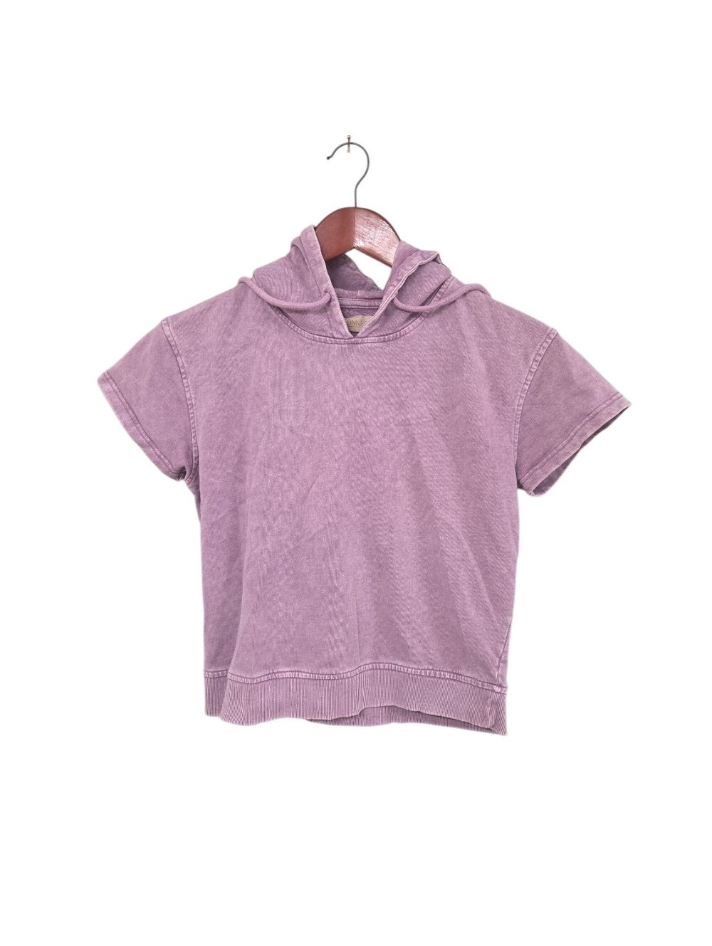 Love Connect Acid‎ Wash Pullover Sporty Hoodie Crop Womens Size Small Purple
